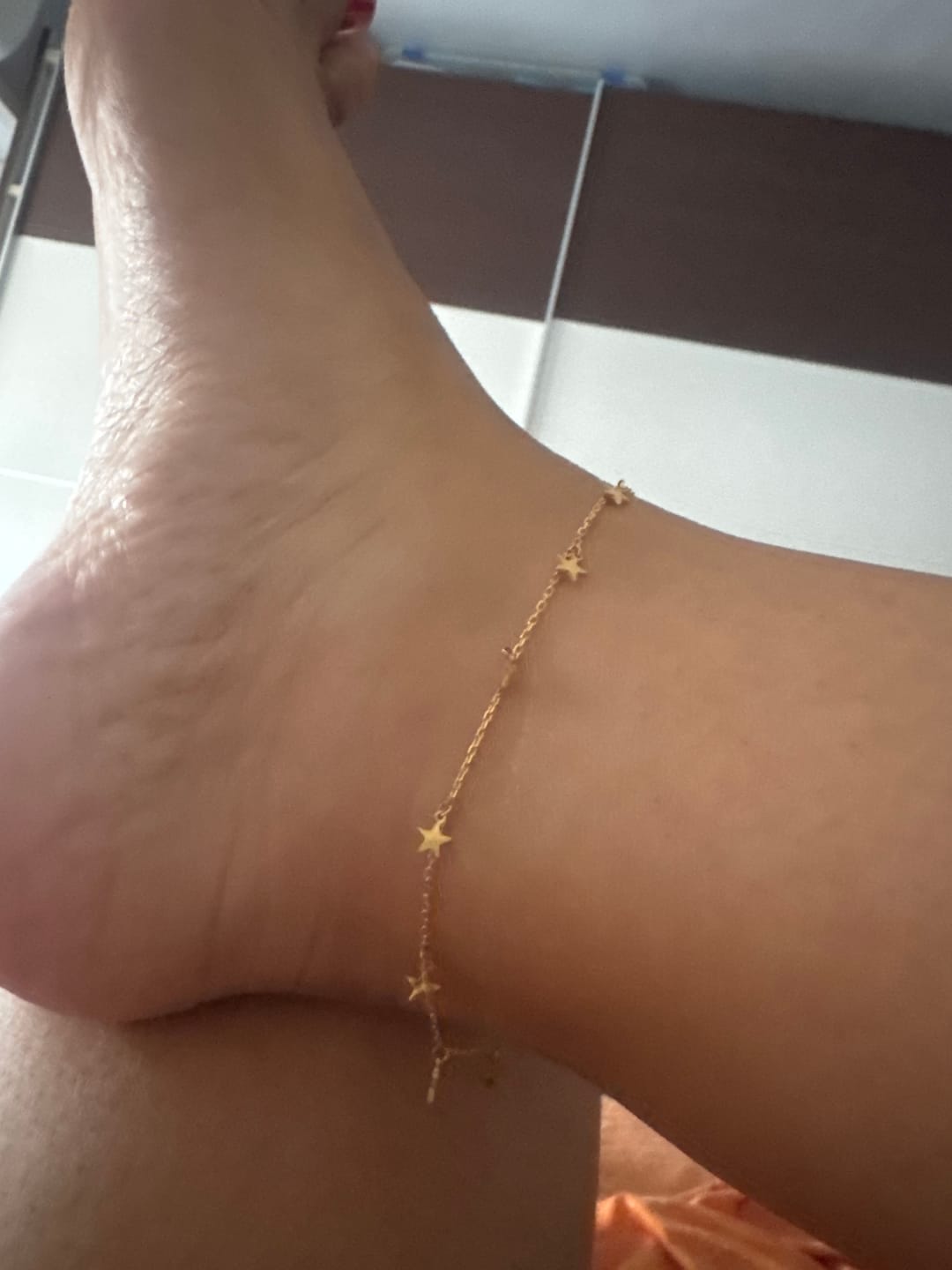 Customer photo review of Tobillera Lluvia Estrellada