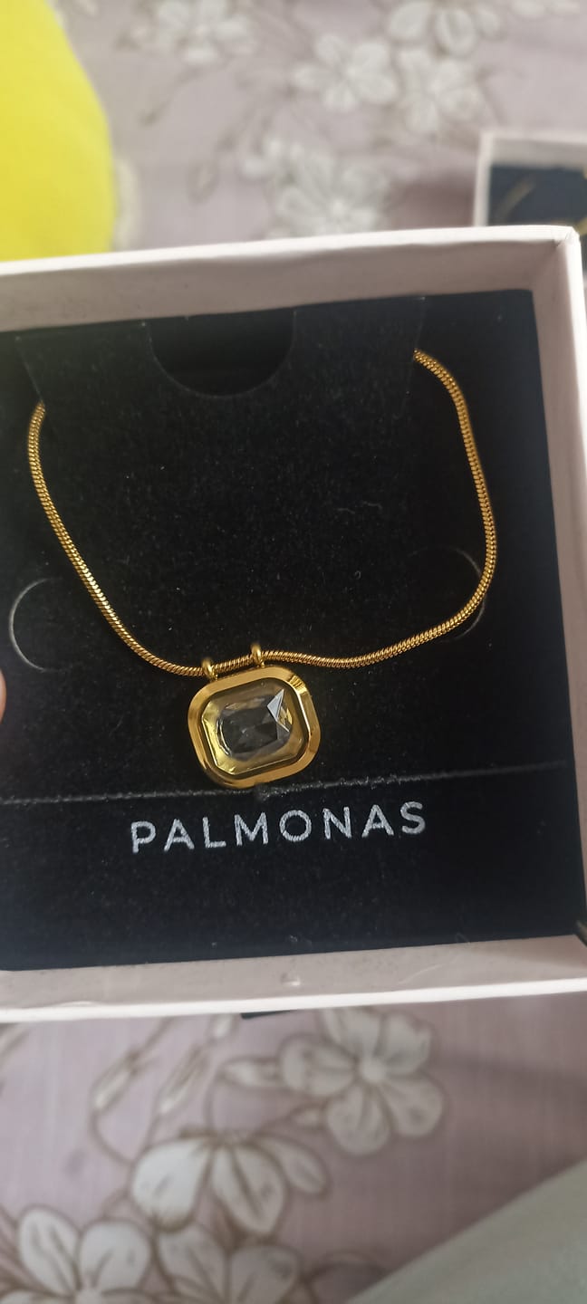 Customer photo review of Octagon Diamond Necklace