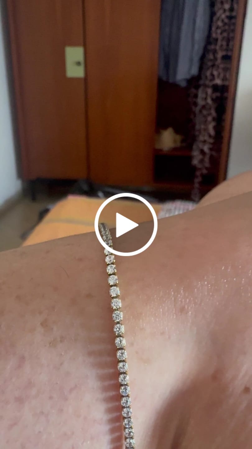 Customer video review of Cavigliera Tennis Pietra 2 mm base ACCIAIO inox