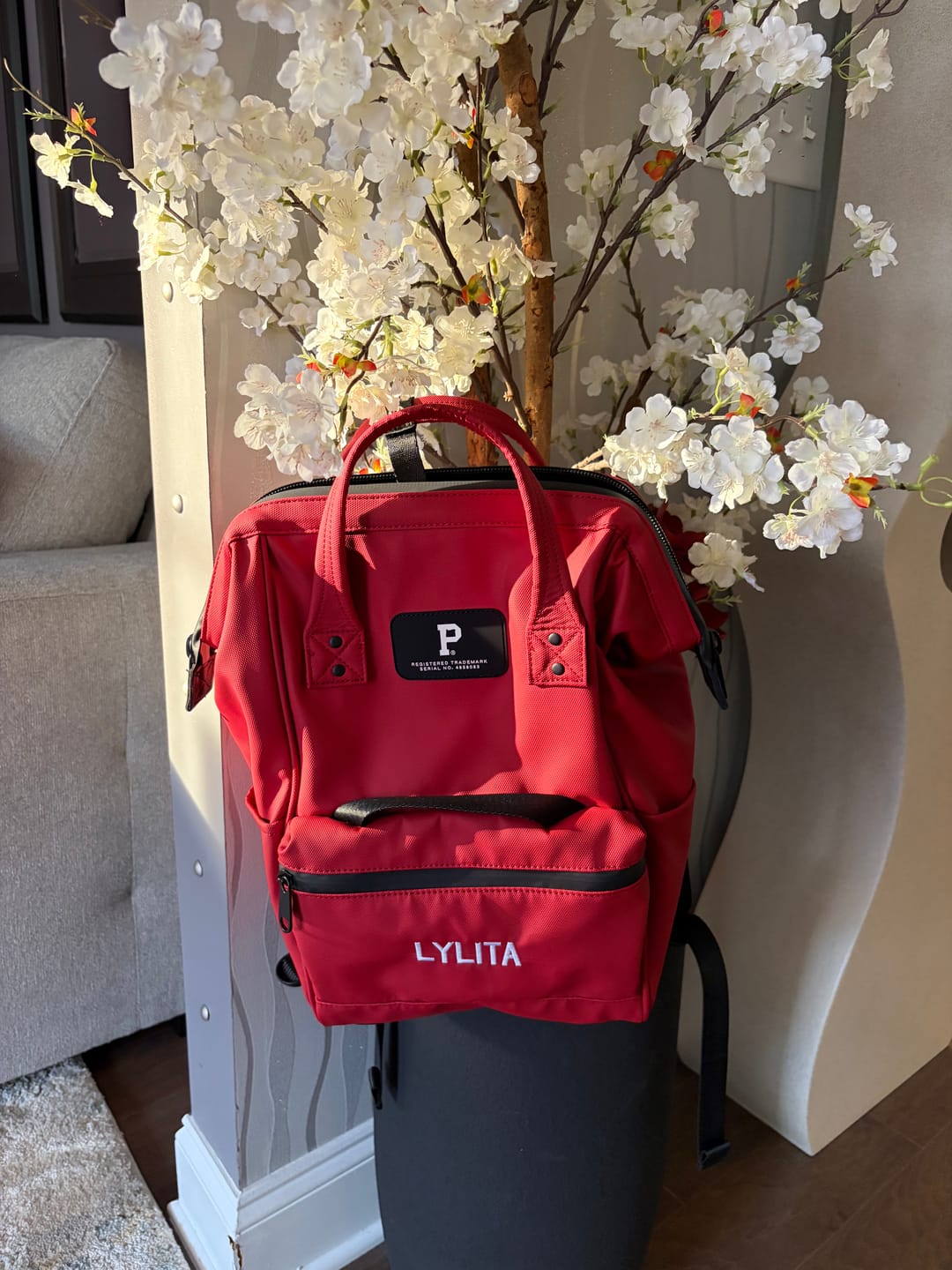 Customer photo review of Personalized Cascade Backpack - Compact