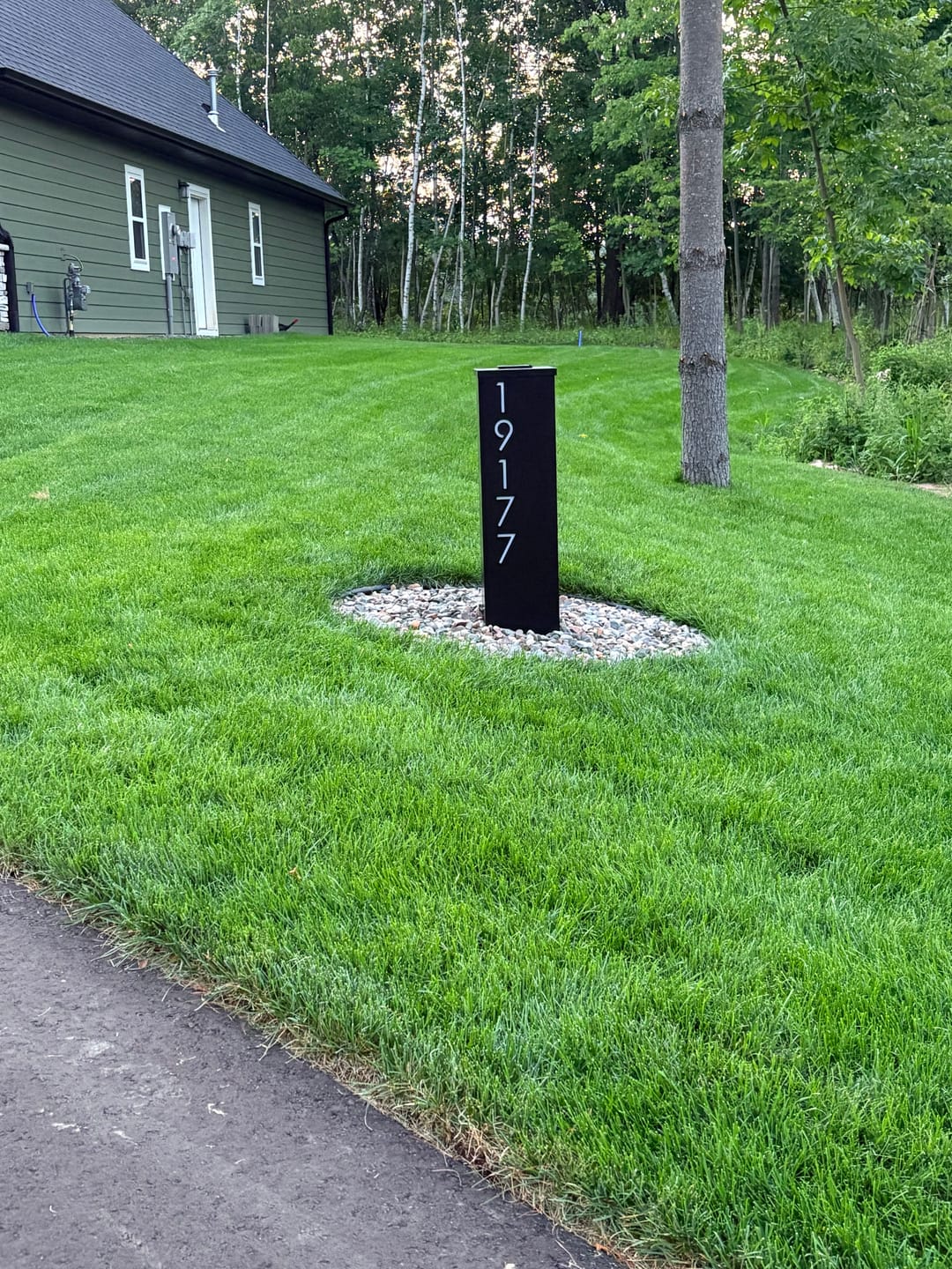 Customer photo review of Address Column - White Translucent Plexiglass Backing Upgrade