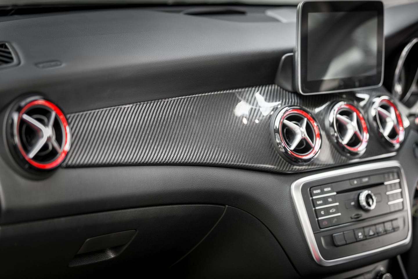 Customer photo review of Mercedes Carbon Fiber AMG Interior Dashboard Trim for W117