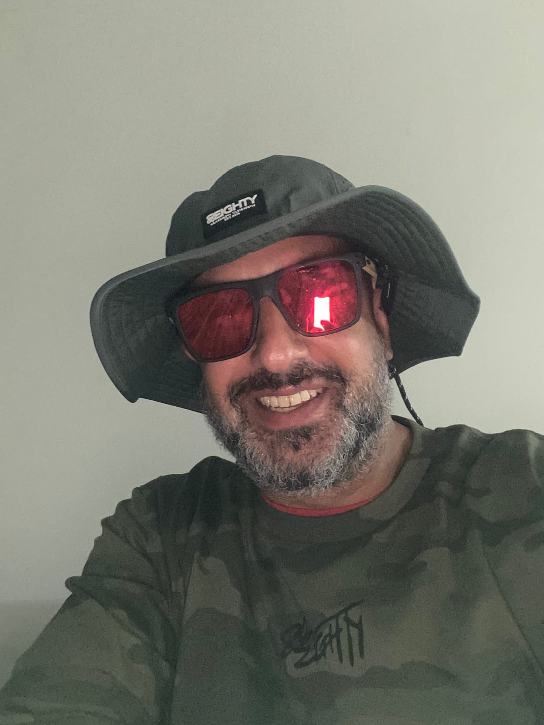 Customer photo review of 80Eighty® Polarized Bamboo Sunglasses - Red
