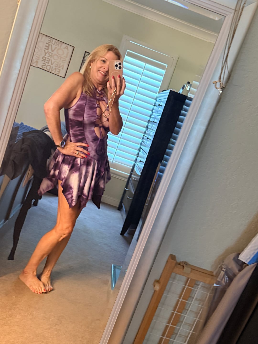Customer photo review of Purple Tie Dye Pixie DRESS