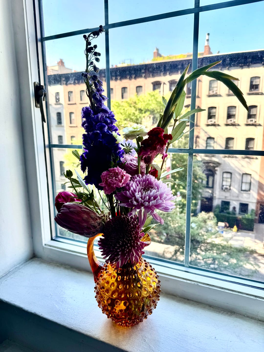 Customer photo review of Amber Hobnail Jug