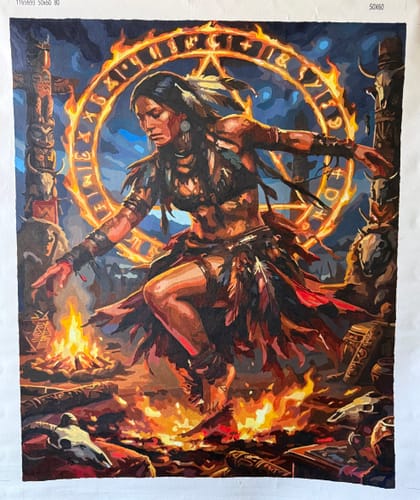 Customer photo review of Tribal Warrior Fire Shaman (80 Colors)