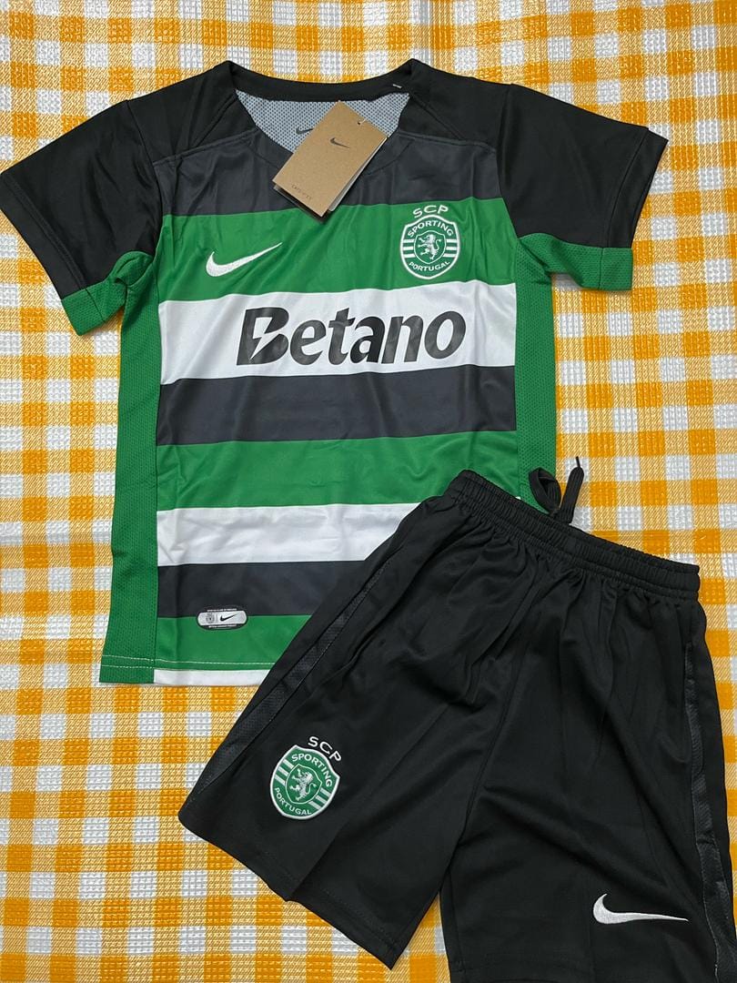 Customer photo review of Kit Infantil Sporting I 24/25 - Verde e Branco