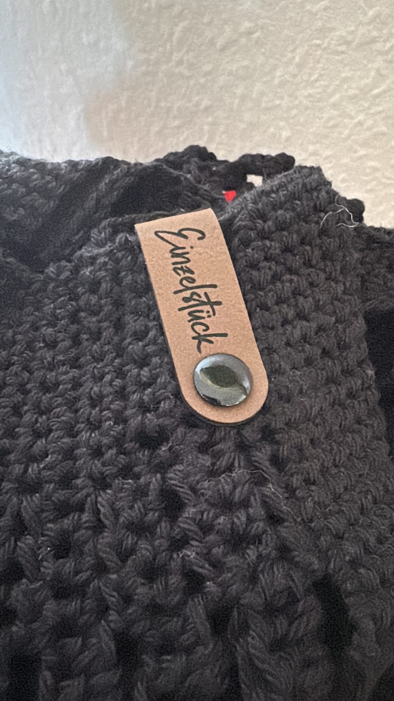 Customer photo review of Label-Set "Einzelstück" - Label aus Kunstleder - CS0025
