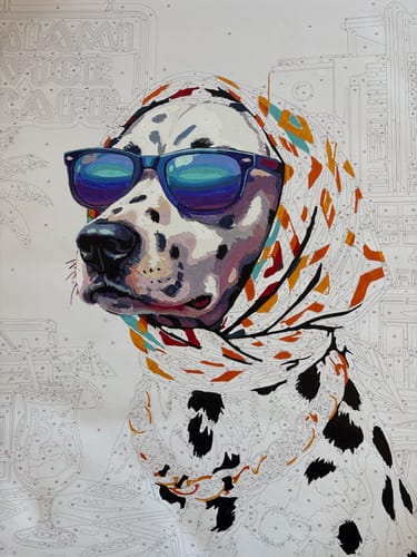 Customer photo review of Cool Dalmatian Vibes (80 Colours)