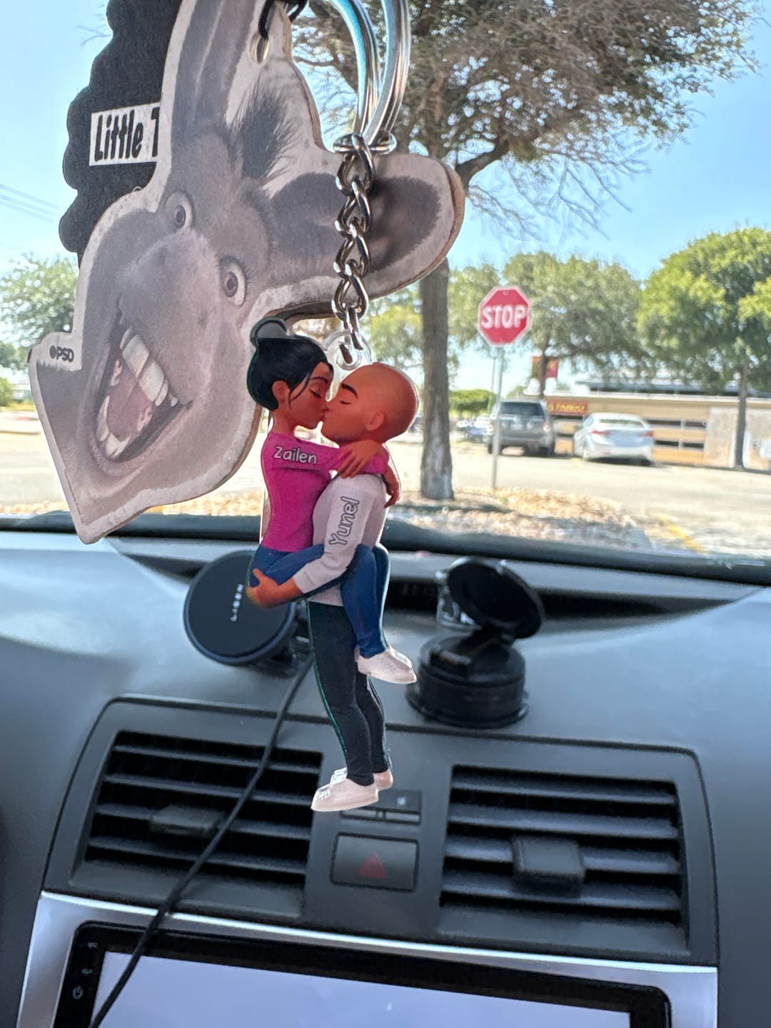 Customer photo review of Kissing Couple - Personalized Keychain, Gift for Couple
