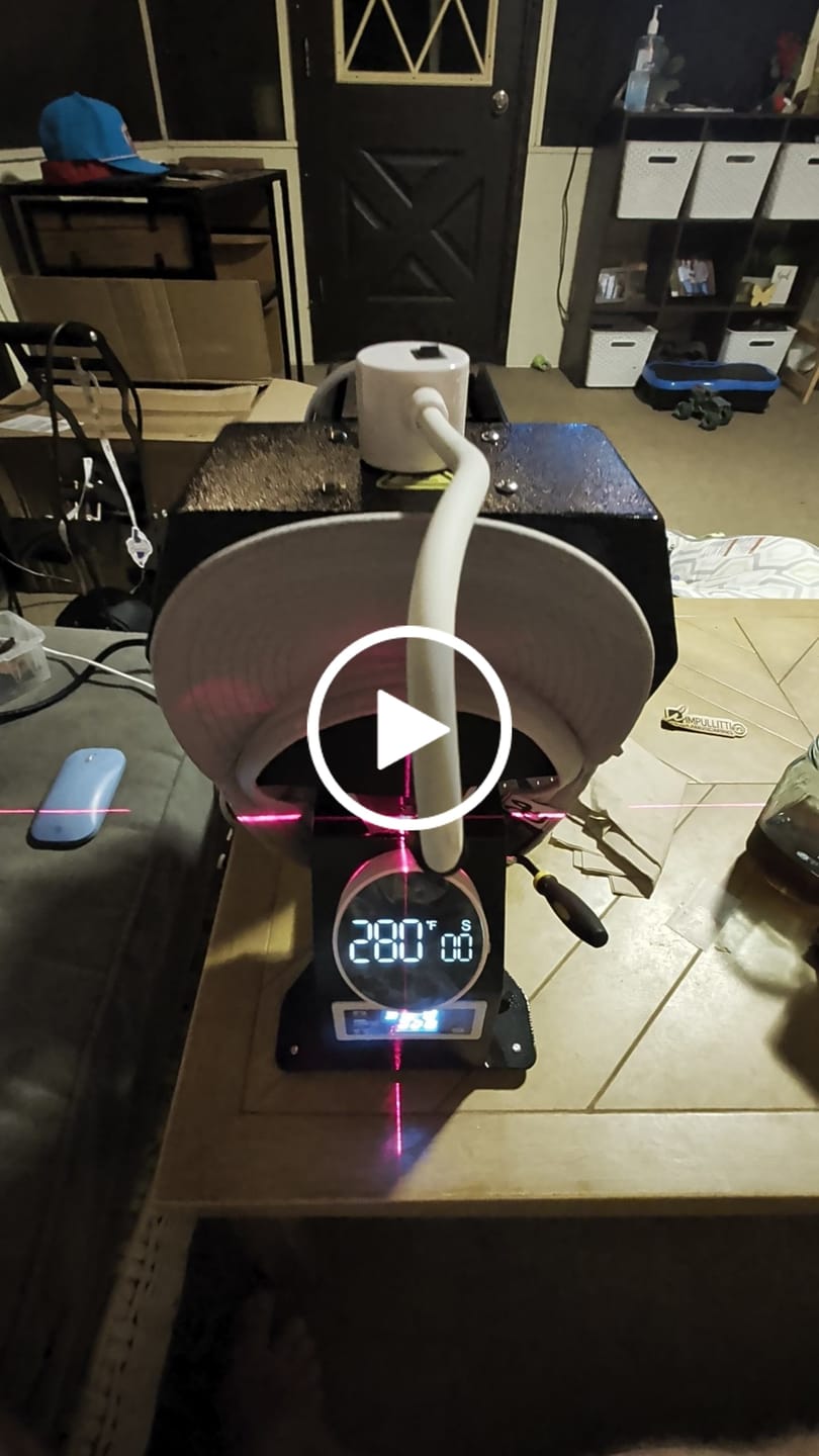 Customer video review of DuoForge Automatic Dual-Heat platen Cap Heat Press