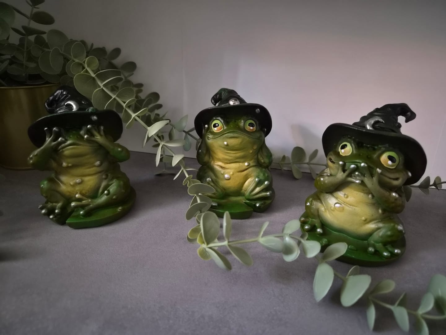Customer photo review of Zauberhafte Kröten Figuren 3er-Set – Nichts sehen, hören, sagen mit Zaubererhut