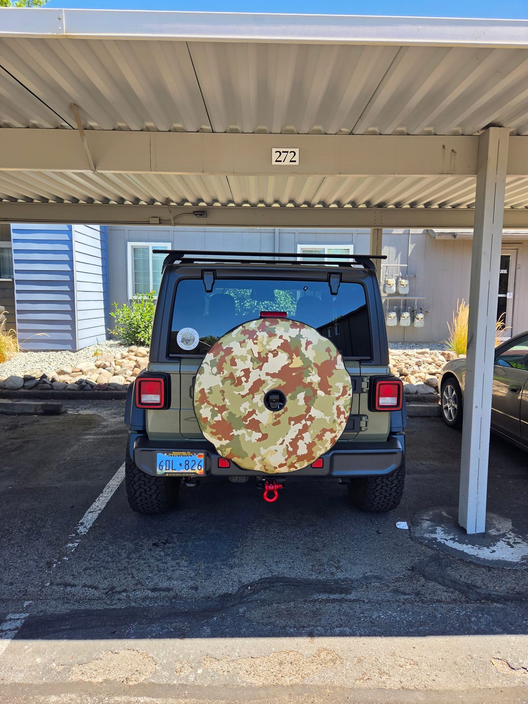 Customer photo review of Custom Spare Tire Cover for Jeep, RV, Bronco Camper, Trailer, & More