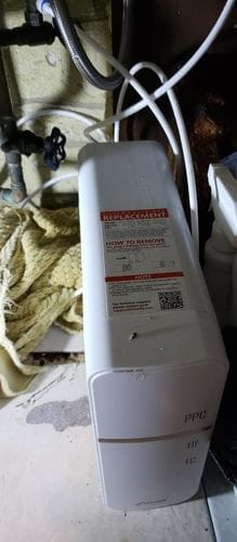 Customer photo review of Frizzlife GX99 0.01 μm Ultrafiltrations-Wasserfiltersystem für unter die Spüle, mit speziellem Wasserhahn aus gebürstetem Nickel