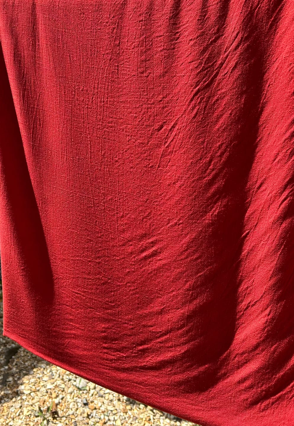 Customer photo review of Plain Linen Look Viscose Fabric