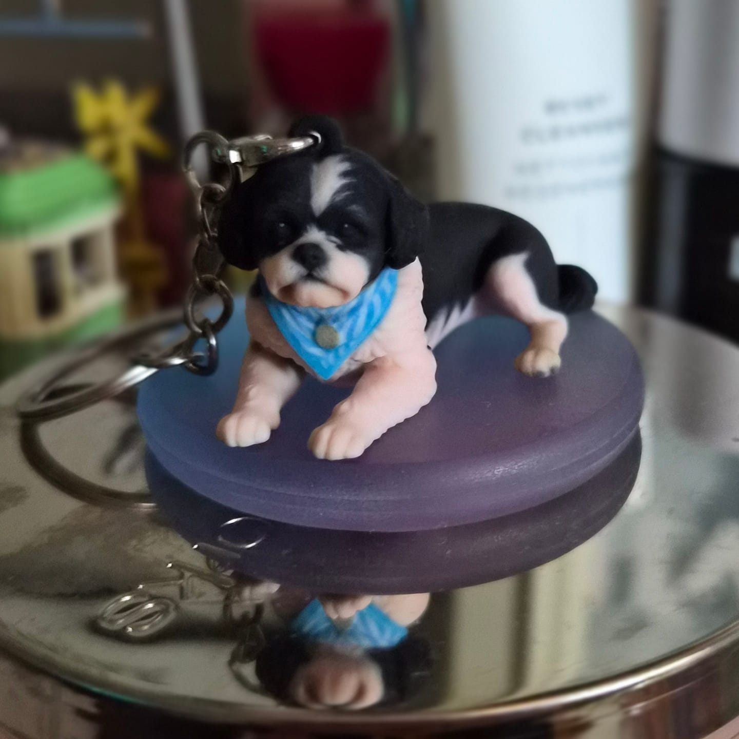 Customer photo review of Custom Chibi Figure Keychain - Personalized 3D Photo Miniature