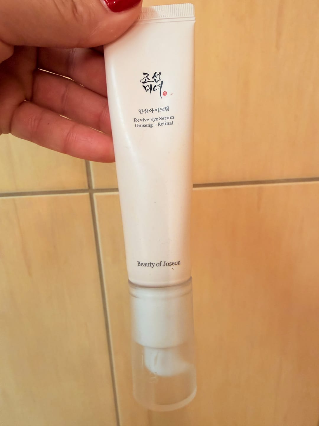 Customer photo review of Krēms ādai ap acīm ar žeņšeņu un retinālu Beauty Of Joseon Revive Eye Serum Ginseng + Retinal