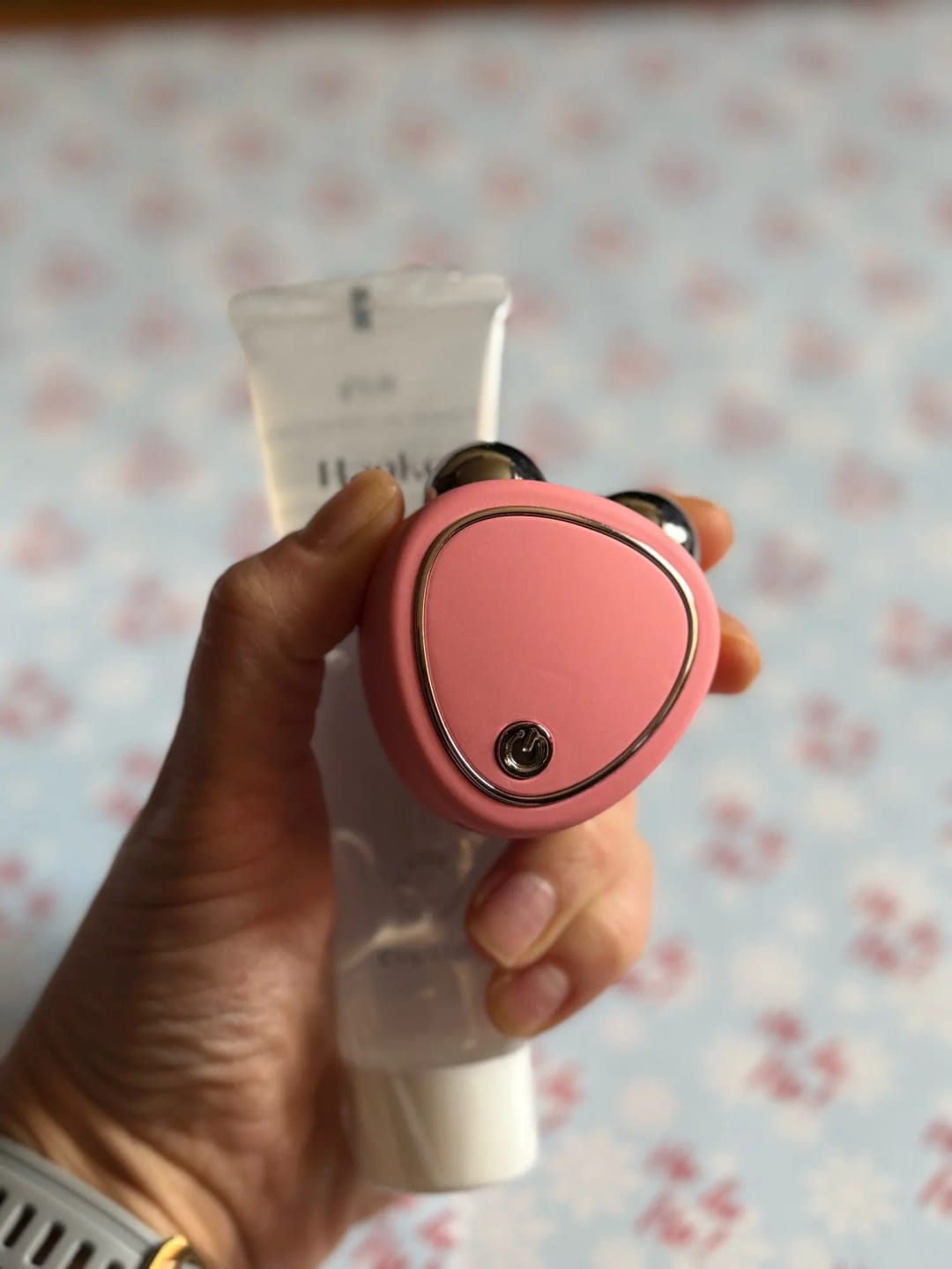Customer photo review of Electric Micro-Current Face Massager for Firming and Slimming