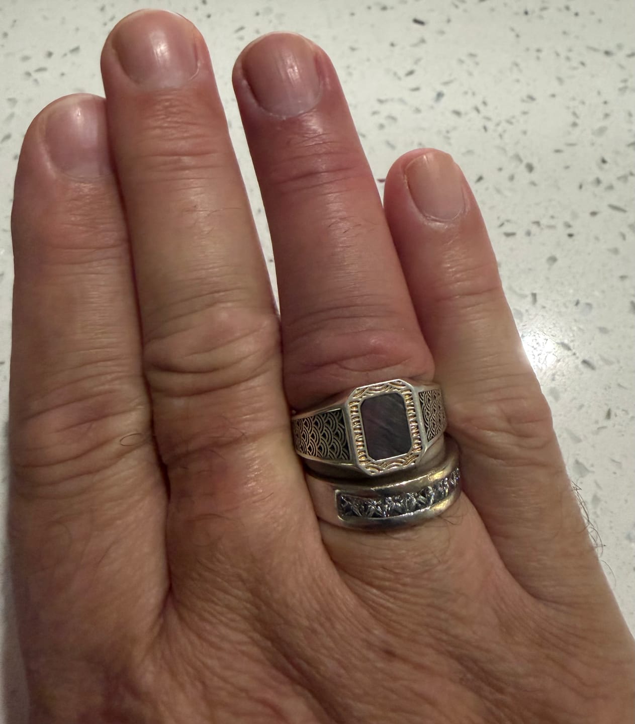 Customer photo review of Gold Pearl Signet - KUROSHIO