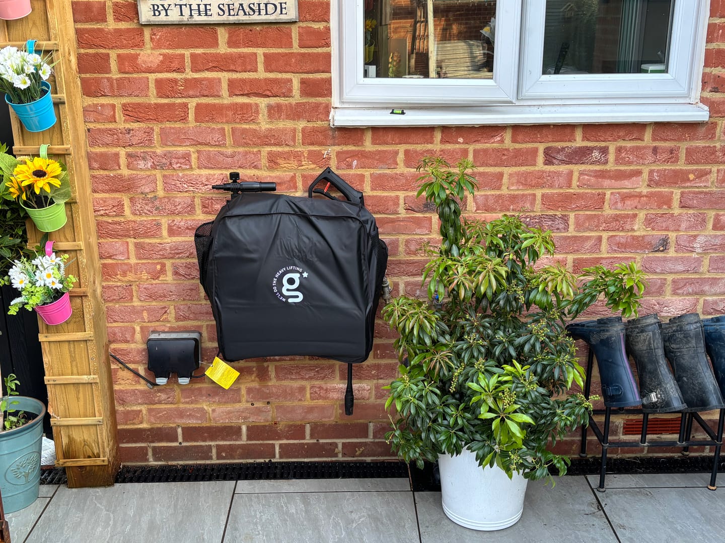 Customer photo review of Grandfalls Retractable Pressure Washer Cover