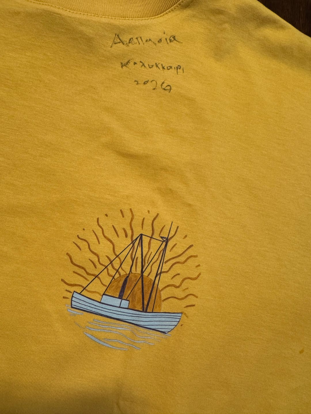 Customer photo review of Sailboat & Waves Art - T-Shirts