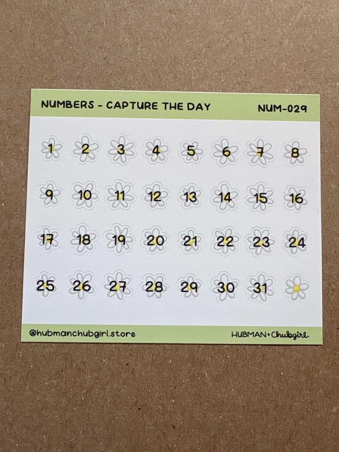 Customer photo review of Numbers - Capture the Day Planner Stickers