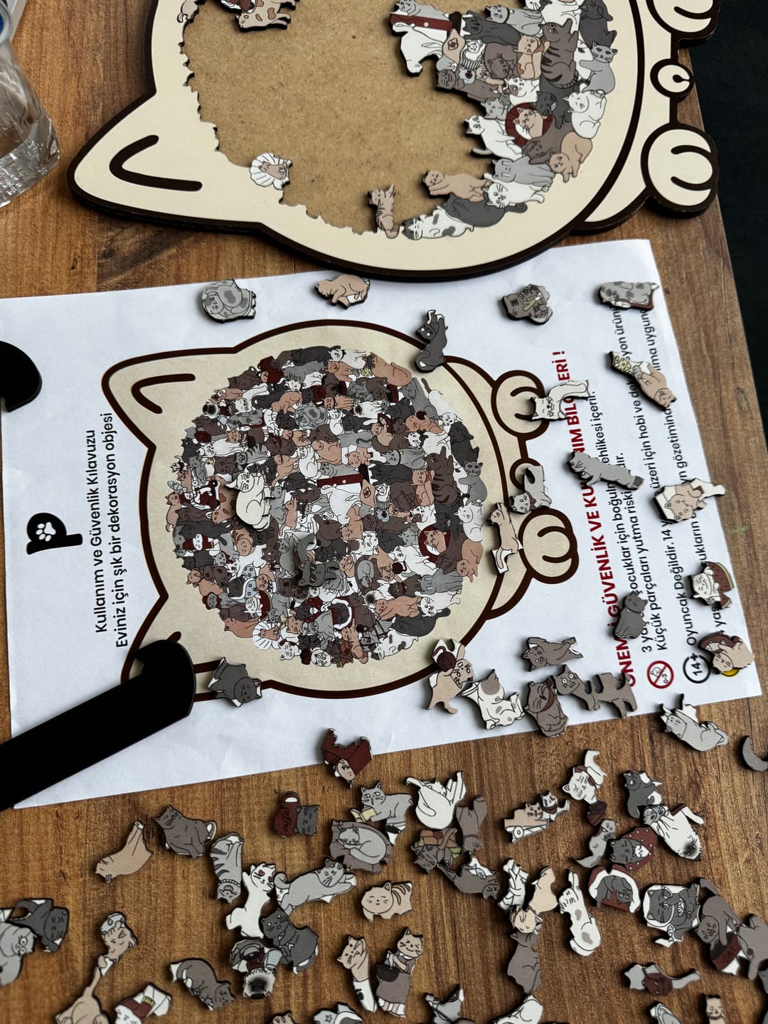 Customer photo review of PuzzPati® Ahşap Kedi Puzzle