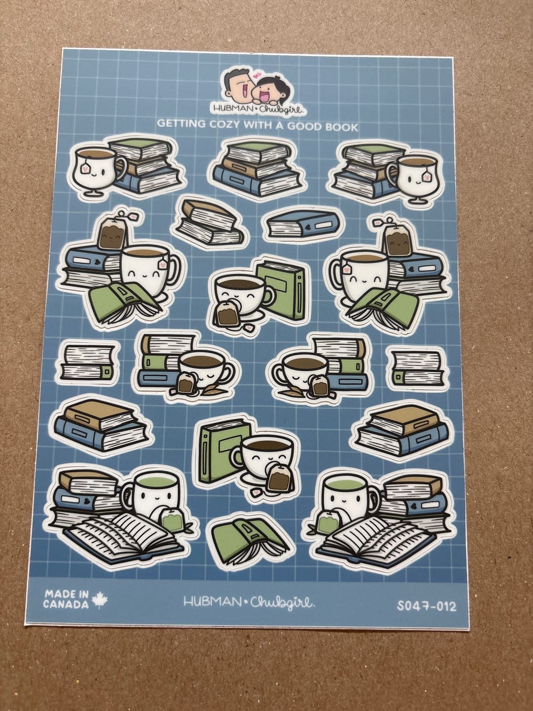 Customer photo review of Getting Cozy with a Good Book Sticker Sheet