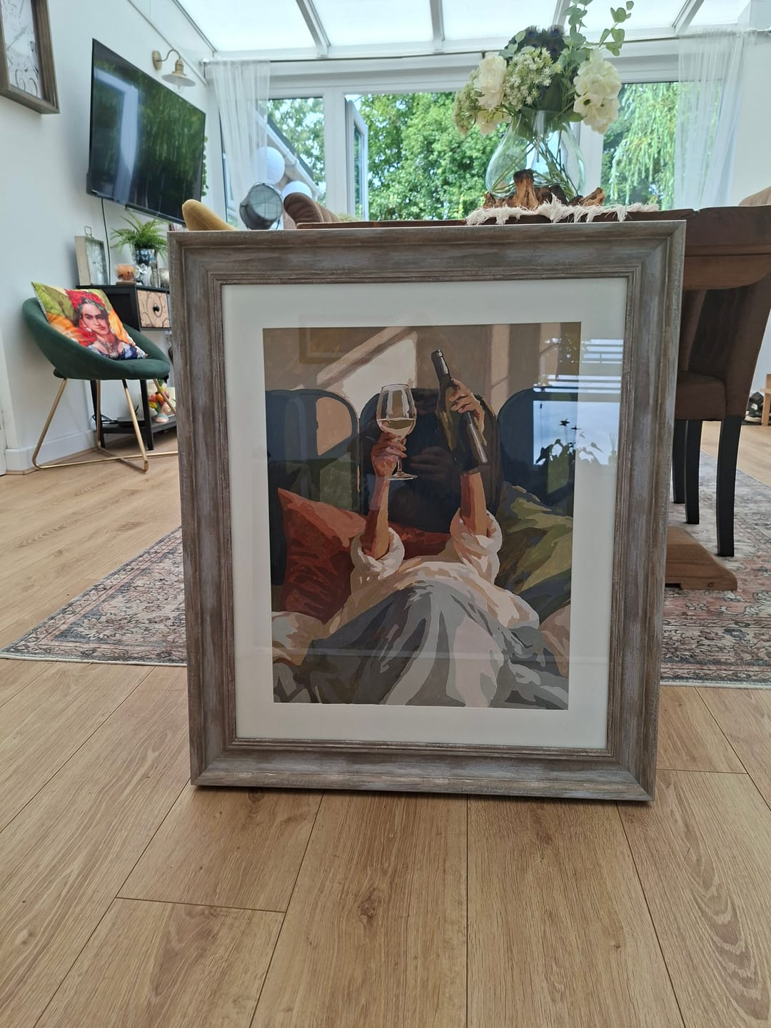 Customer photo review of Wine in Bed | Paint by Number