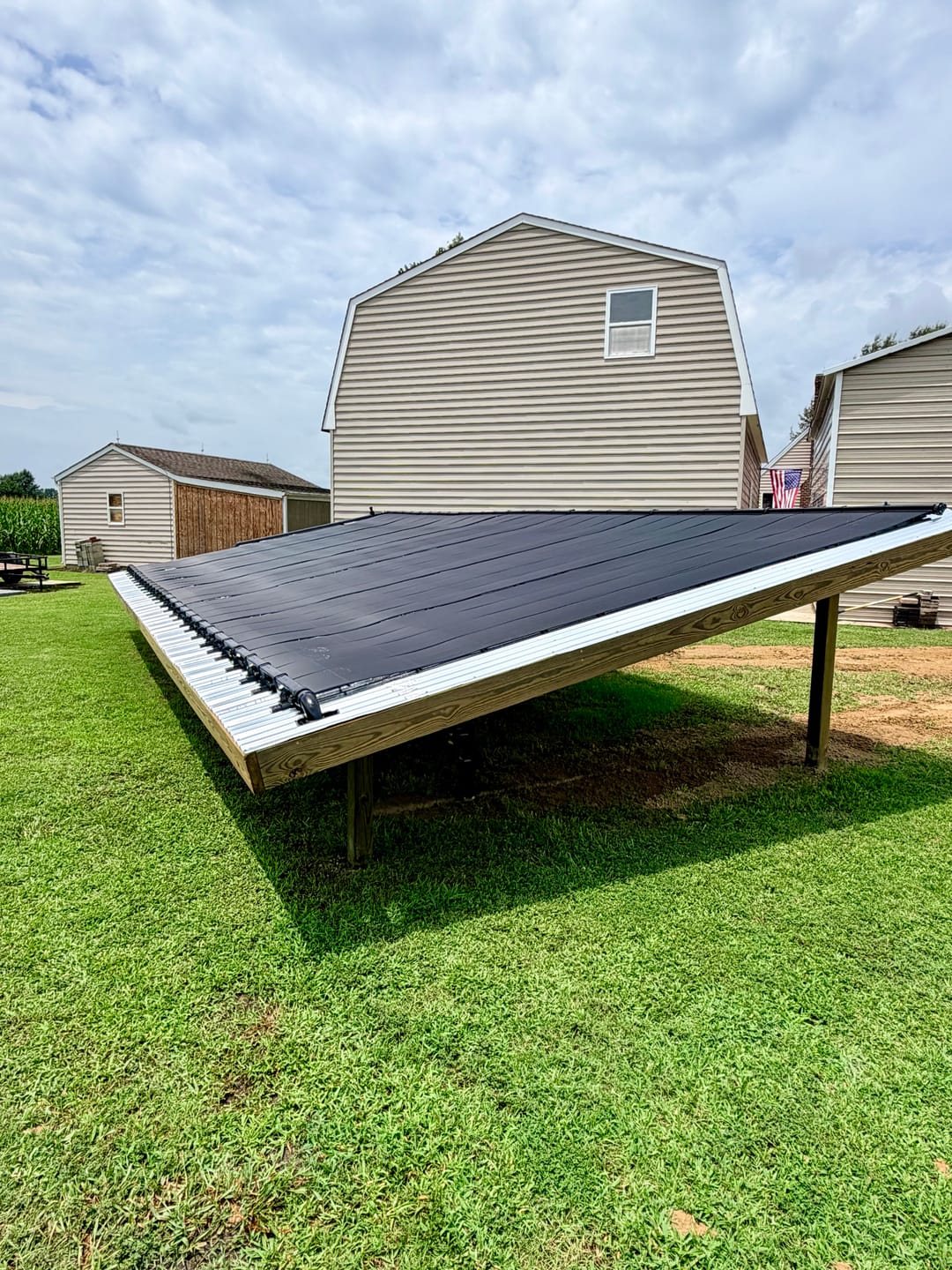 Customer photo review of SwimJoy Industrial Grade DIY Solar Pool Heater Kit - Advanced High-Wind Mounting System - Lifetime Ltd. Warranty
