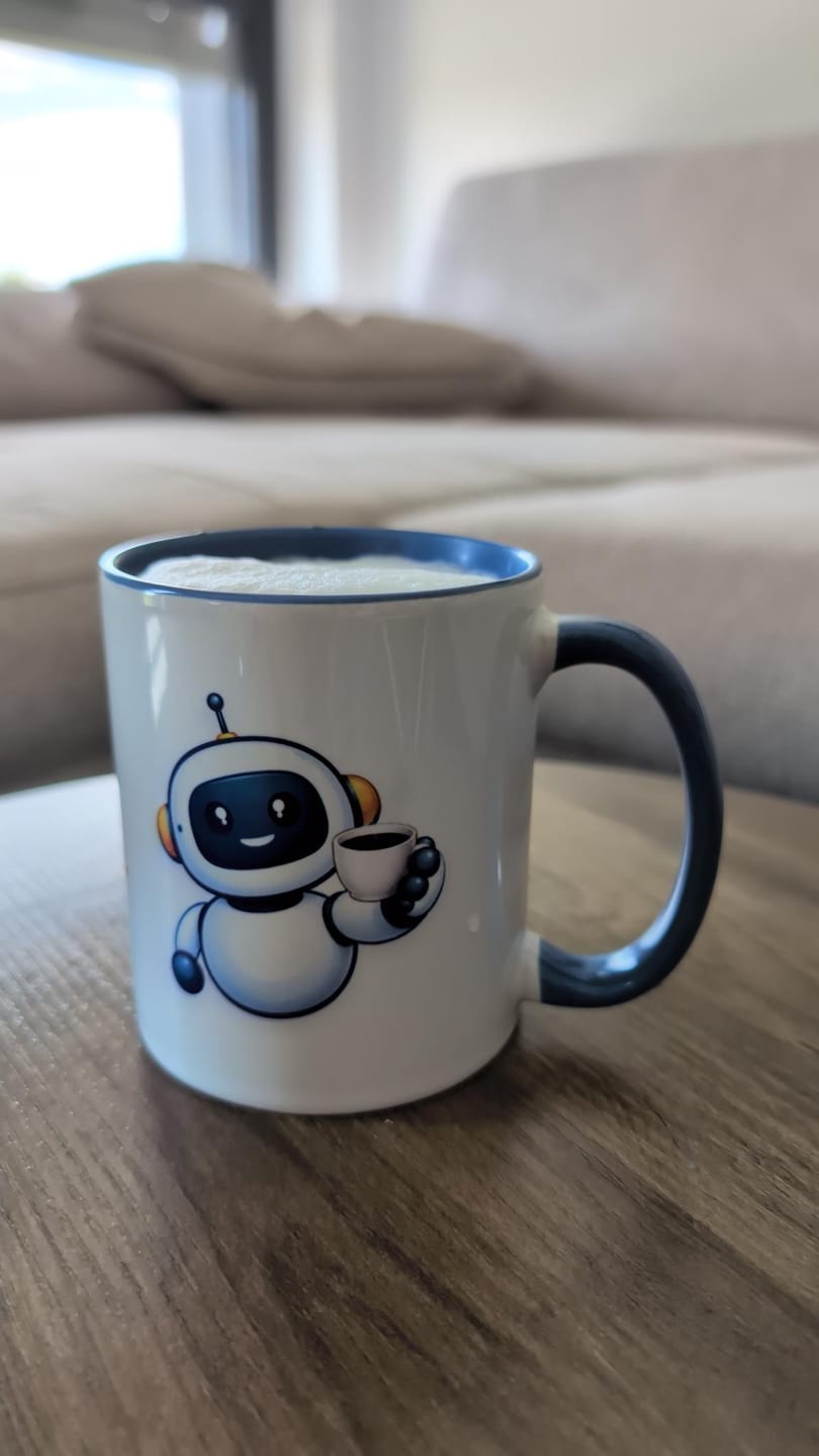 Customer photo review of TassenExpress - Becher Keramik Tasse mit Logo bedruckt 325ml Firmenlogo