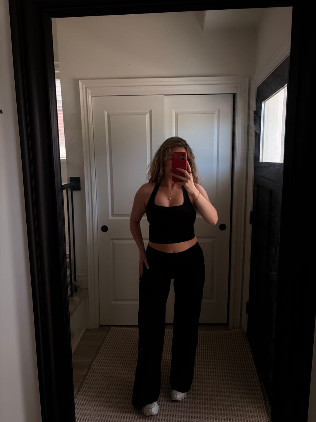 Customer photo review of Black Straight Leg Pant