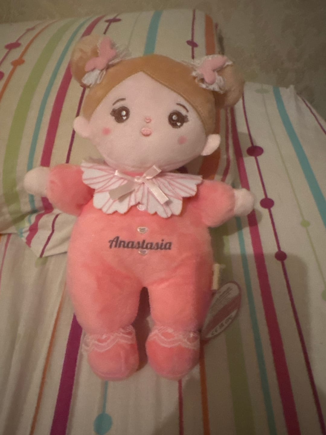 Customer photo review of Mini Rose Personnalisée Poupée en Peluche avec Yeux Ouverts