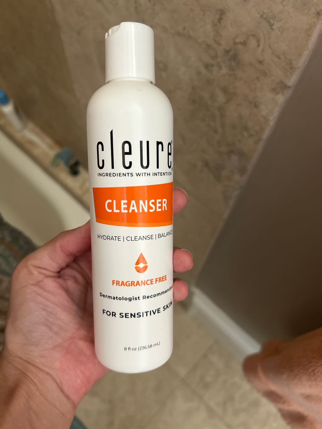 Customer photo review of Gentle Hydrating Facial Cleanser (8 oz)