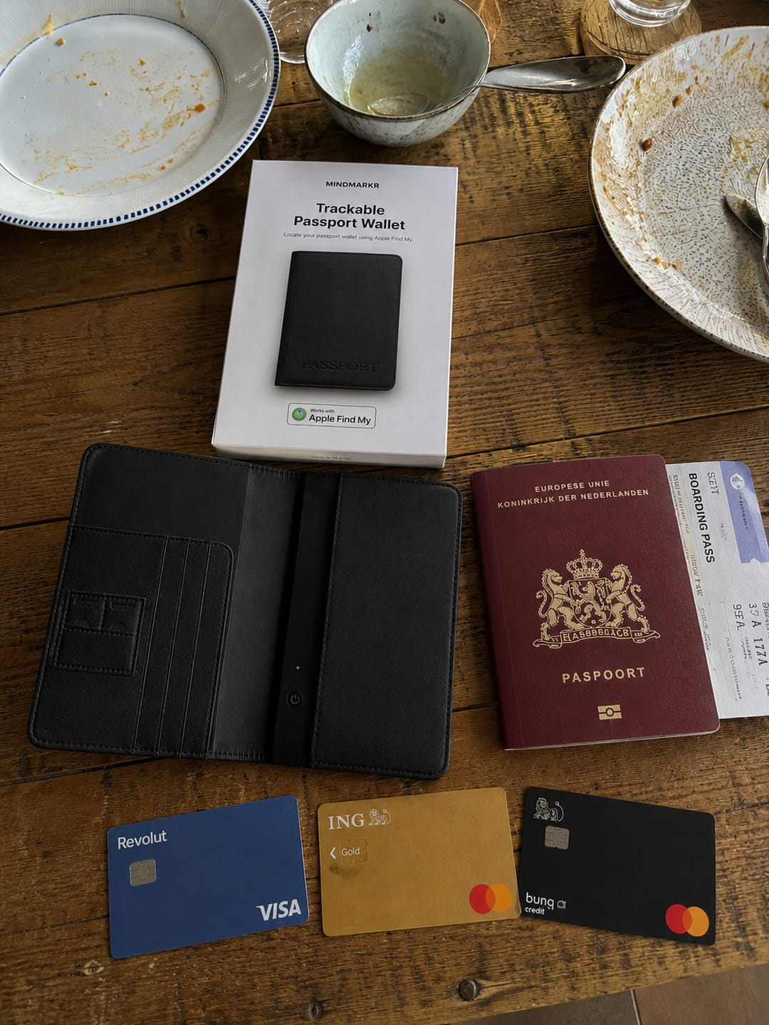 Customer photo review of Passport Trackable Wallet