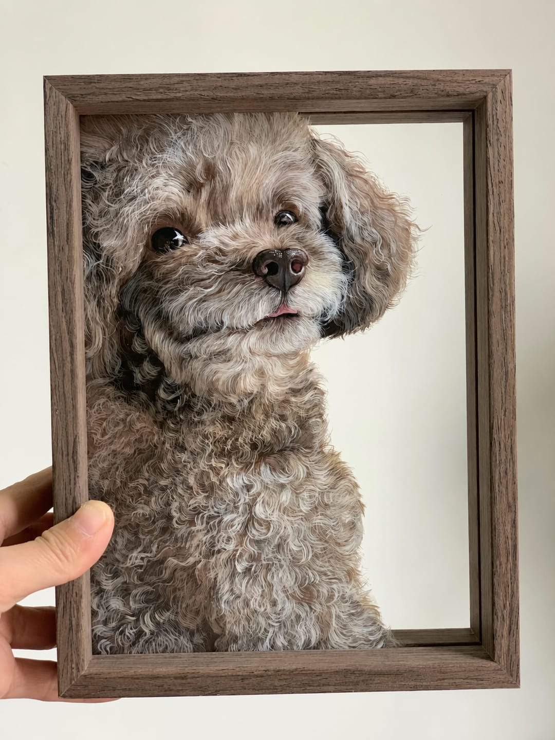 Customer photo review of Custom hand-painted pet portraits