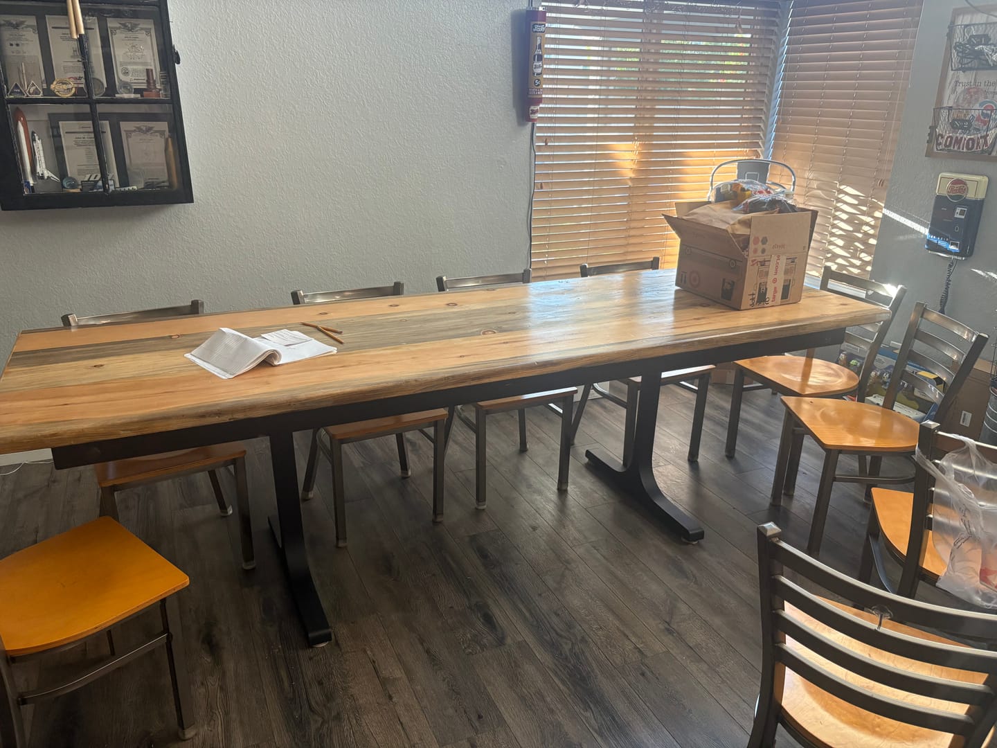 Customer photo review of Table Legs 402/438 Wineglass 28” H Minimalist for Woodworking