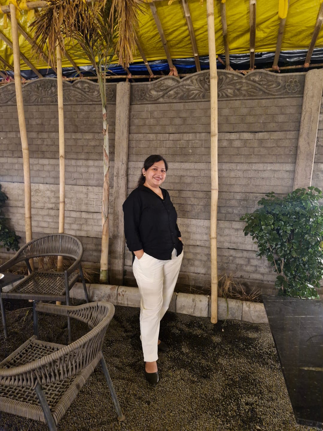 Customer photo review of Women White Cotton Pant