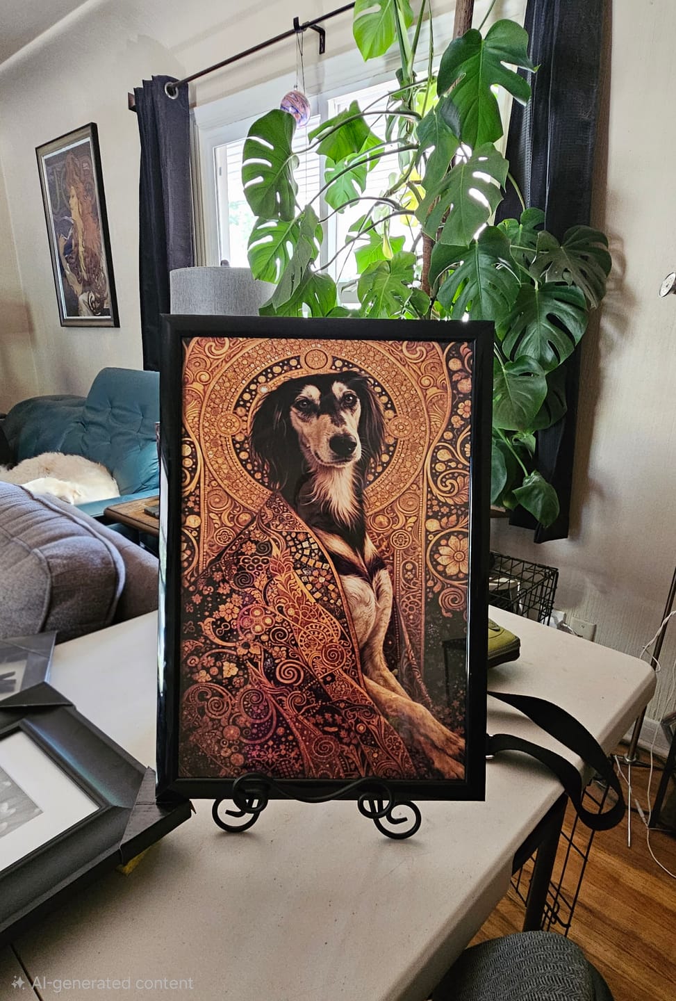 Customer photo review of Golden Pet (Klimt Style) - Personalized Poster