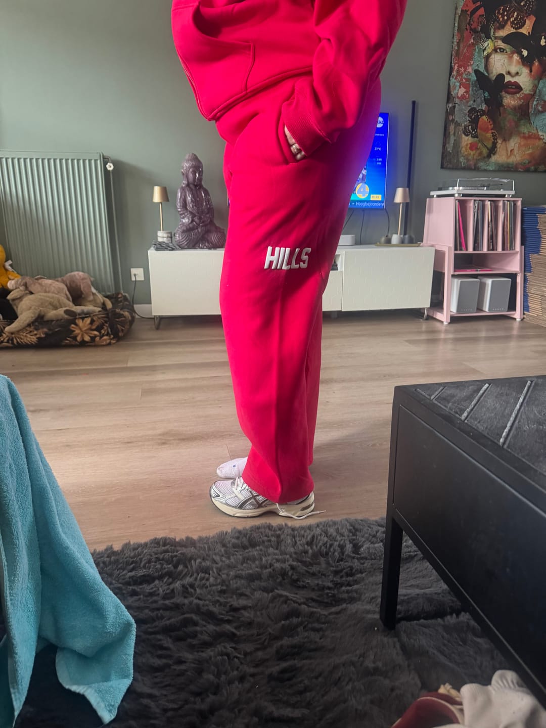 Customer photo review of GATED COMMUNITY ZIP HOODIE RASPBERRY RED