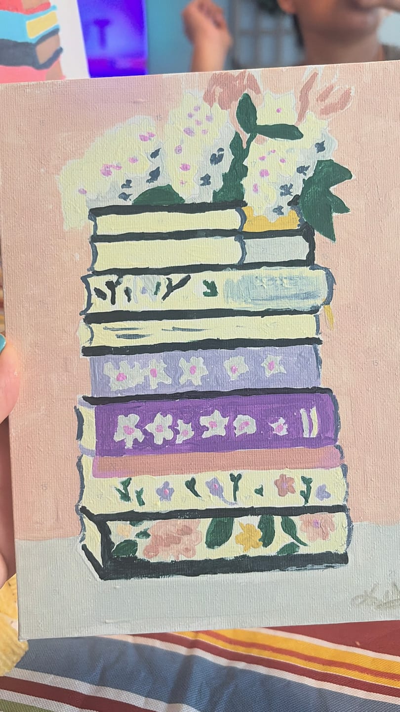 Customer photo review of 6 Mini Paintings - Colorful Books Set