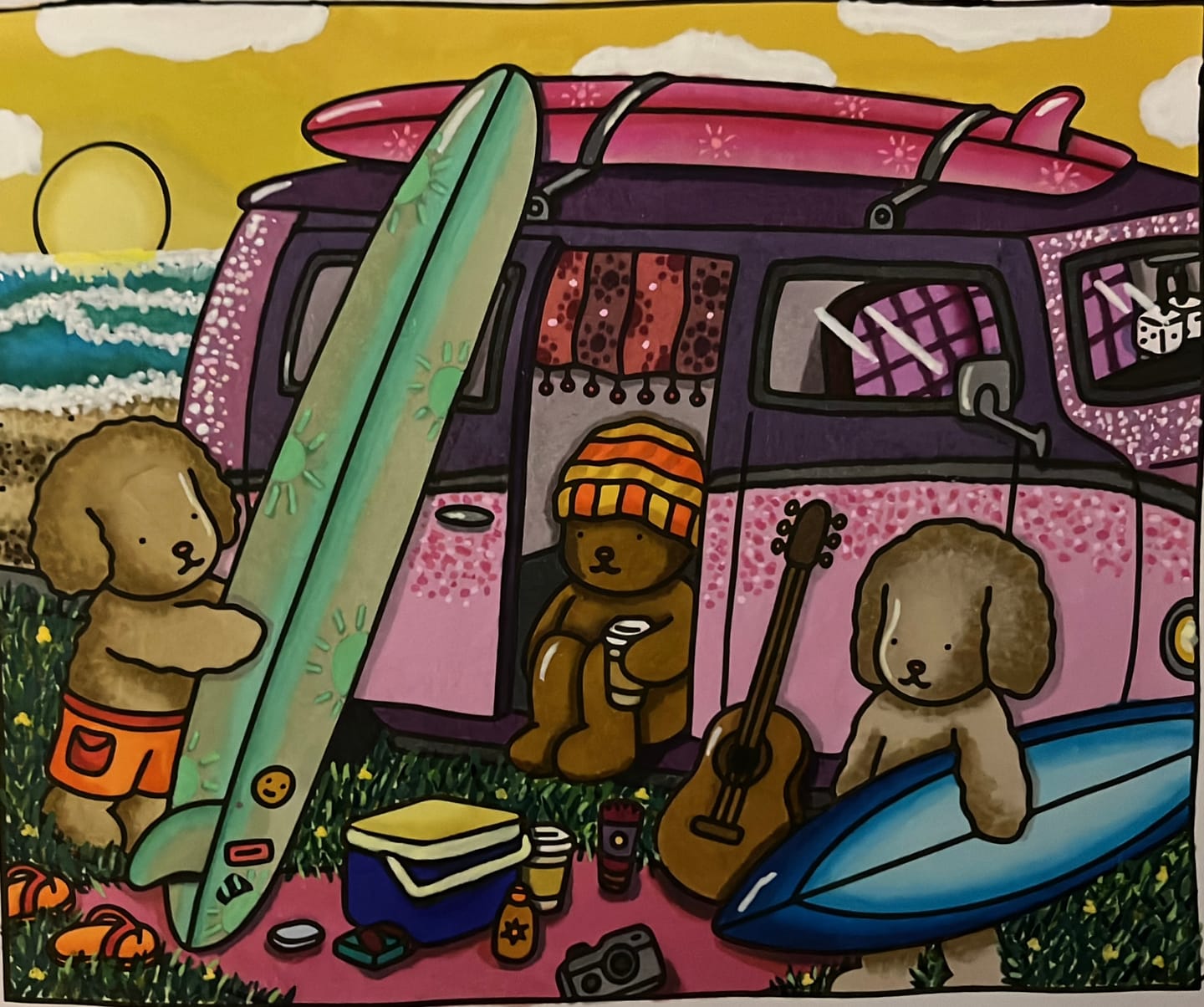 Customer photo review of Ohuhu Kahuku Series Direct-ink Acrylic Paint Markers