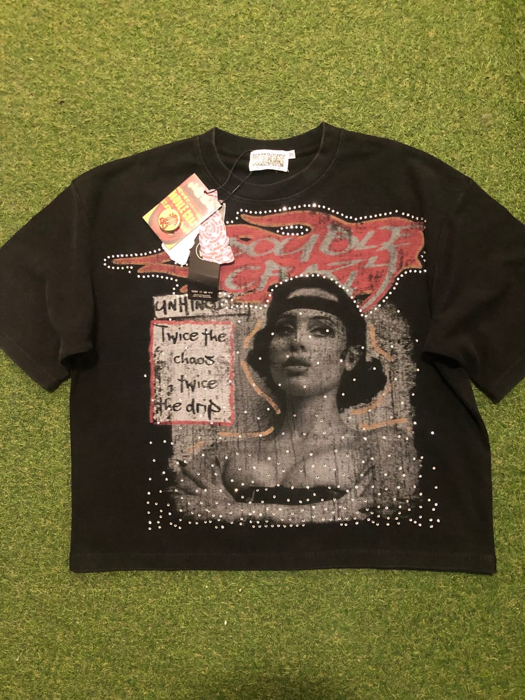Customer photo review of 90s Grunge Bling Waffle Tee-566