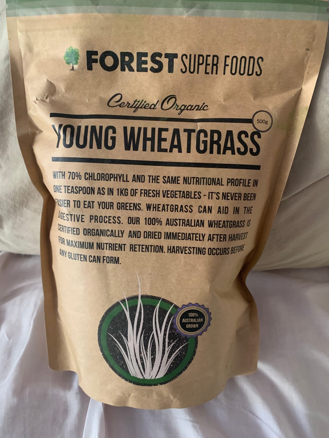 Customer photo review of Australian Young Wheatgrass
