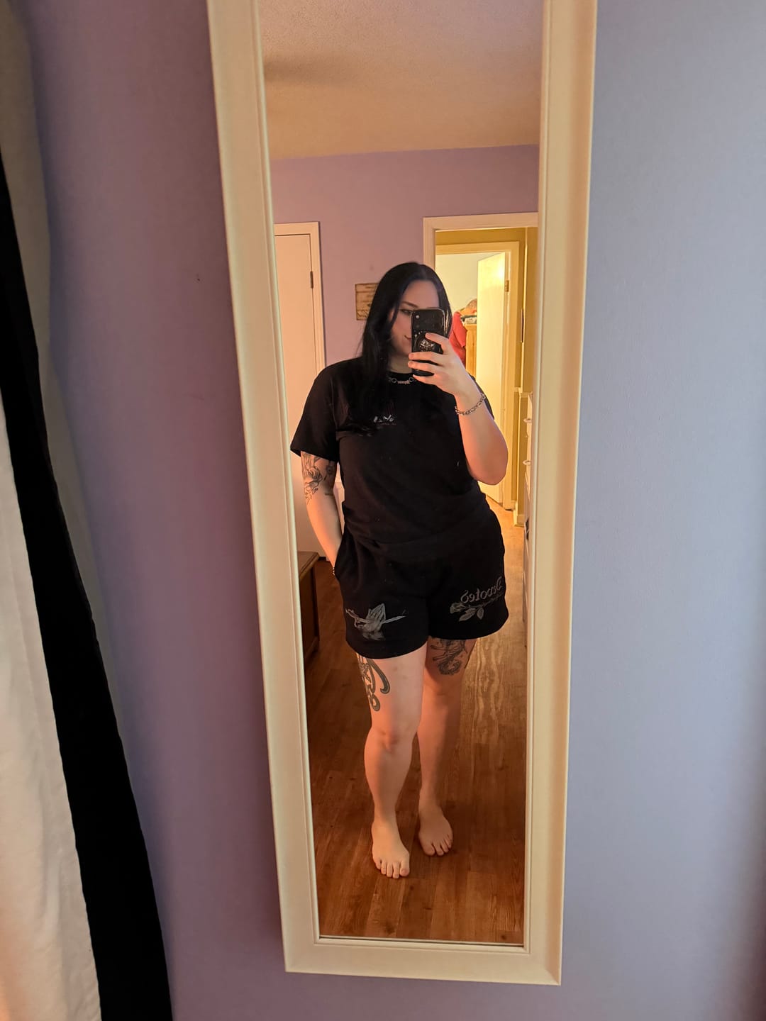 Customer photo review of Devoted Relaxed Track Shorts