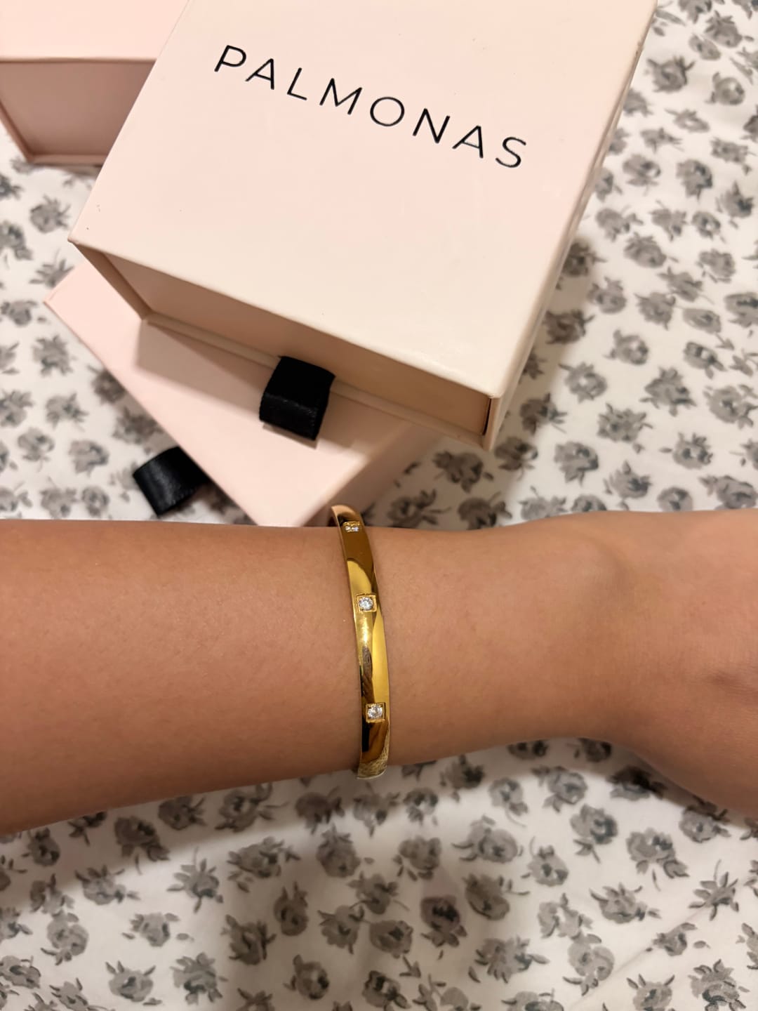 Customer photo review of Dazzling Stone Bangle Bracelet