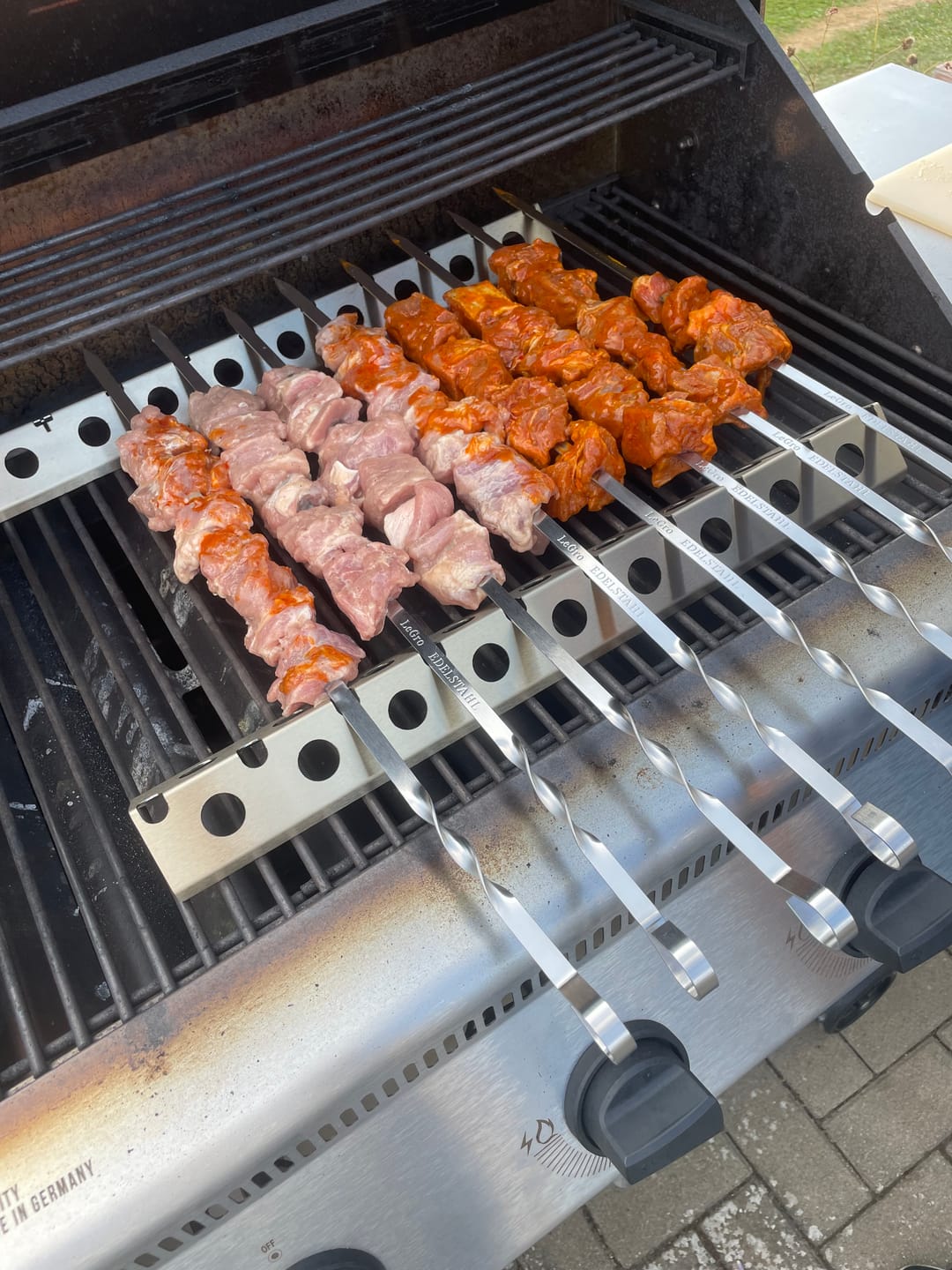 Customer photo review of Schaschlik Spießaufsatz für Gasgrill – für 10 Spieße | Aganjok