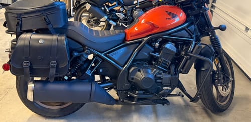 Customer photo review of 25L - SpiritBlade Medium Honda Rebel 1100 CMX1100 Leather Motorcycle Saddlebags