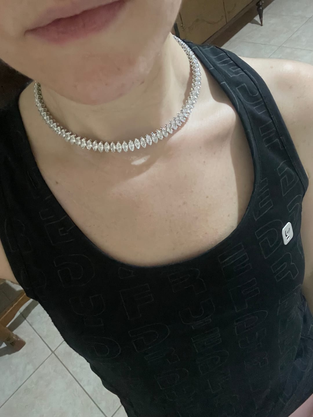 Customer photo review of Girocollo Crystal - argento