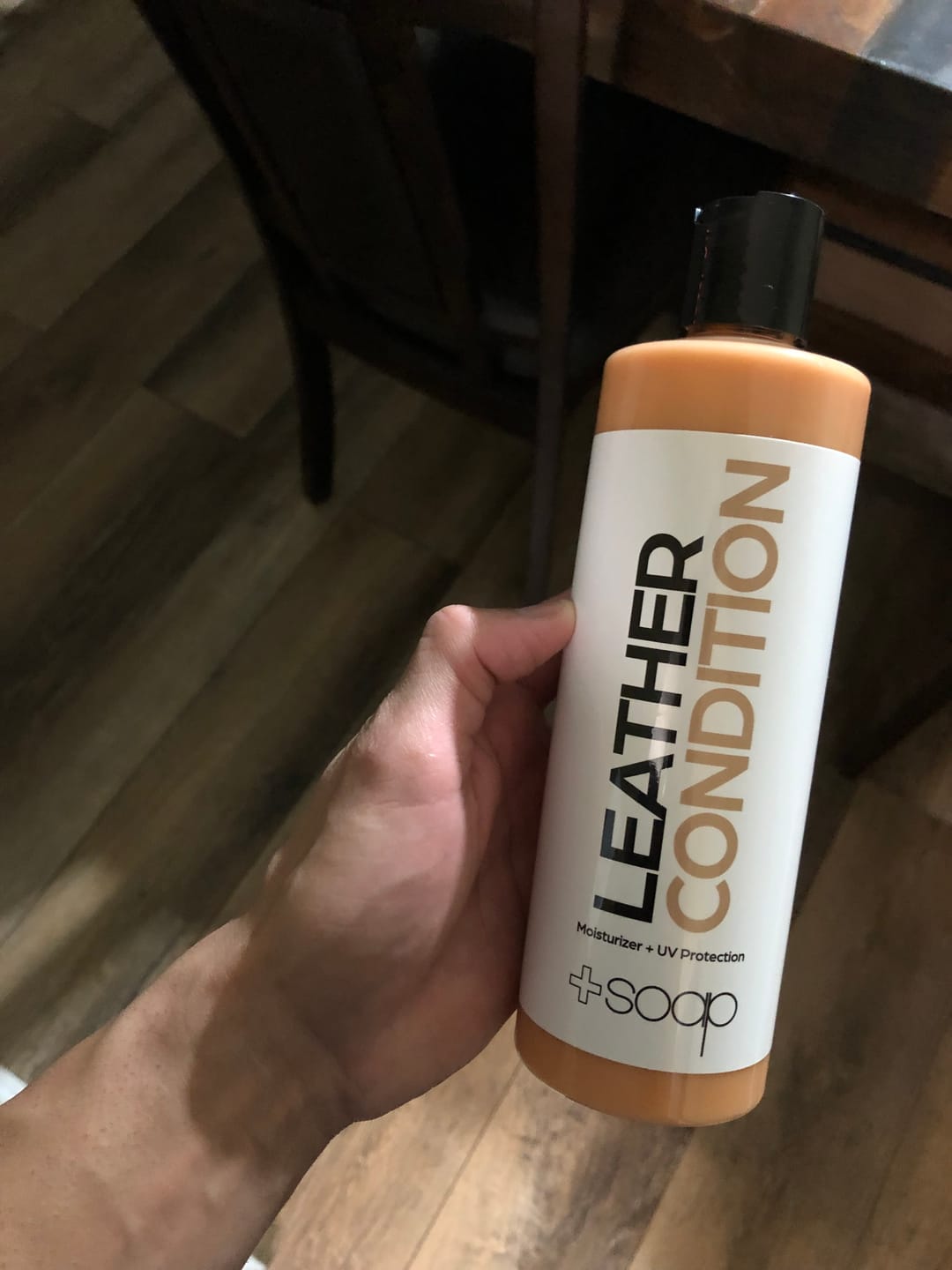 Customer photo review of +Soap Leather Conditioner
